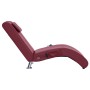 Diván de masaje con almohada de cuero sintético color vino tinto de , Divanes - Ref: Foro24-281287, Precio: 221,70 €, Descuen...