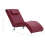 Diván de masaje con almohada de cuero sintético color vino tinto de , Divanes - Ref: Foro24-281287, Precio: 221,70 €, Descuen...