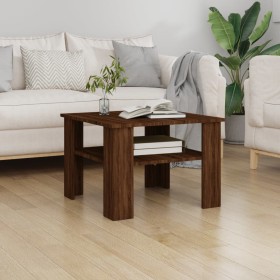 Oak brown plywood coffee table 60x60x42 cm by , Coffee table - Ref: Foro24-815266, Price: 47,63 €, Discount: %