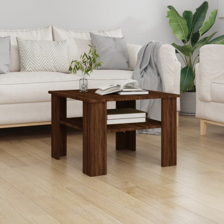 Oak brown plywood coffee table 60x60x42 cm by , Coffee table - Ref: Foro24-815266, Price: 47,99 €, Discount: %