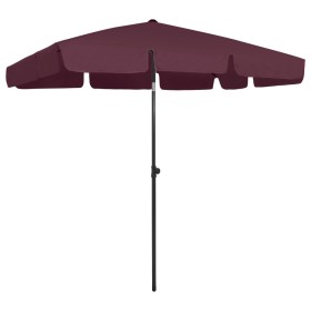 Burgundy red beach umbrella 200x125 cm by vidaXL, Umbrellas - Ref: Foro24-314731, Price: 37,99 €, Discount: %