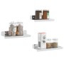 Wall shelves 3 pcs stainless steel silver by , Shelves and shelves - Ref: Foro24-30270, Price: 23,63 €, Discount: %