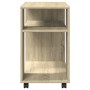 Mesa auxiliar con ruedas madera roble Sonoma 70x35x60 cm de , Mesas auxiliares - Ref: Foro24-853148, Precio: 48,05 €, Descuen...