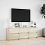 Mueble de TV LED madera de ingeniería roble Sonoma 140x34x50 cm de , Muebles TV - Ref: Foro24-3307921, Precio: 160,05 €, Desc...