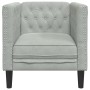 Light gray velvet Chesterfield sofa by , Sofas - Ref: Foro24-372673, Price: 180,92 €, Discount: %