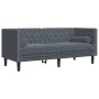 Zweiplätziges Chesterfield-Sofa mit dunkelgrauen Samtkissen. von , Sofas - Ref: Foro24-372684, Preis: 282,63 €, Rabatt: %