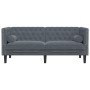 Zweiplätziges Chesterfield-Sofa mit dunkelgrauen Samtkissen. von , Sofas - Ref: Foro24-372684, Preis: 282,63 €, Rabatt: %