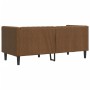 Sofá Chesterfield de 2 plazas piel de ante sintético marrón de , Sofás - Ref: Foro24-372692, Precio: 304,73 €, Descuento: %