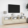 Mueble de TV de pared con LED roble Sonoma 180x31x45 cm | Foro24|Onlineshop| Casa, Jardín y Más Foro24.es