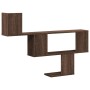 Engineered wood brown oak wall shelf 100x15x70 cm by , Shelves and shelves - Ref: Foro24-853197, Price: 36,24 €, Discount: %