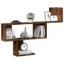 Engineered smoked oak wood wall shelf 100x15x70 cm by , Shelves and shelves - Ref: Foro24-853195, Price: 35,34 €, Discount: %