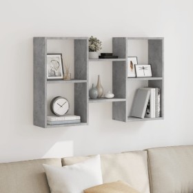 Engineered wood gray concrete wall shelf 96x18x60 cm by , Shelves and shelves - Ref: Foro24-853230, Price: 39,26 €, Discount: %