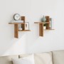 Wall shelves 2 units engineered wood artisan 38x12x38 cm by , Shelves and shelves - Ref: Foro24-853253, Price: 21,63 €, Disco...