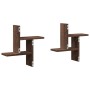 Wall shelves 2 units engineered wood brown oak 38x12x38 cm by , Shelves and shelves - Ref: Foro24-853251, Price: 23,33 €, Dis...