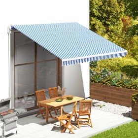 Tela de repuesto para toldo azul y blanco 4x3,5 m de vidaXL, Toldos - Ref: Foro24-311918, Precio: 61,03 €, Descuento: %