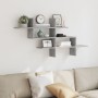 Engineered wood gray concrete wall shelf 124.5x18x60.5 cm by , Shelves and shelves - Ref: Foro24-853266, Price: 34,73 €, Disc...