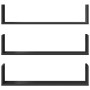 Wall shelves 3 units engineered wood black 80x18x18 cm by , Shelves and shelves - Ref: Foro24-853291, Price: 33,11 €, Discoun...