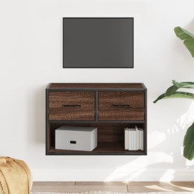 Mueble TV madera ingeniería y metal marrón roble 60x31x39,5 cm de , Muebles TV - Ref: Foro24-848913, Precio: 64,99 €, Descuen...