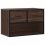 Mueble TV madera ingeniería y metal marrón roble 60x31x39,5 cm de , Muebles TV - Ref: Foro24-848913, Precio: 64,20 €, Descuen...