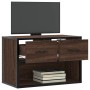 Mueble TV madera ingeniería y metal marrón roble 60x31x39,5 cm de , Muebles TV - Ref: Foro24-848913, Precio: 64,20 €, Descuen...