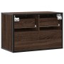 Mueble TV madera ingeniería y metal marrón roble 60x31x39,5 cm de , Muebles TV - Ref: Foro24-848913, Precio: 64,20 €, Descuen...