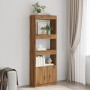 Handcrafted engineered oak wood tall sideboard 63x33x180 cm by , Bookcases and shelves - Ref: Foro24-3309608, Price: 108,90 €...