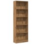 Estantería de madera de ingeniería roble artesanal 60x24x176 cm de , Librerías y estanterías - Ref: Foro24-857829, Precio: 70...