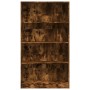 Estantería madera de ingeniería roble ahumado 80x24x143 cm de , Librerías y estanterías - Ref: Foro24-857848, Precio: 68,16 €...