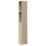 Armario de baño madera contrachapada roble Sonoma 25x26,5x170cm de , Muebles de baño - Ref: Foro24-849653, Precio: 62,86 €, D...