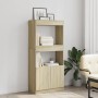 Aparador de madera de ingeniería roble Sonoma 63x33x140 cm de , Librerías y estanterías - Ref: Foro24-855108, Precio: 83,99 €...