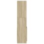 Aparador de madera de ingeniería roble Sonoma 63x33x140 cm de , Librerías y estanterías - Ref: Foro24-855108, Precio: 83,99 €...