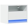 Mesita de noche de pared con luces LED blanco de , Mesitas de noche - Ref: Foro24-852061, Precio: 55,89 €, Descuento: %