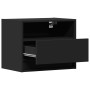 Wall-mounted bedside table with black LED lights by , Nightstands - Ref: Foro24-852063, Price: 55,89 €, Discount: %