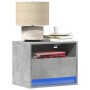 Wall-mounted bedside tables with LED lights 2 units concrete gray by , Nightstands - Ref: Foro24-852068, Price: 96,10 €, Disc...