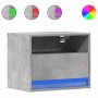 Wall-mounted bedside tables with LED lights 2 units concrete gray by , Nightstands - Ref: Foro24-852068, Price: 96,10 €, Disc...