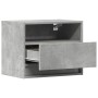 Wall-mounted bedside tables with LED lights 2 units concrete gray by , Nightstands - Ref: Foro24-852068, Price: 96,10 €, Disc...