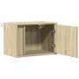 Wall-mounted bedside tables with LED lights, 2 units Sonoma oak. by , Nightstands - Ref: Foro24-852094, Price: 73,53 €, Disco...