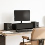 Soporte de monitor con cajones madera negro 50x27x15 cm de , Bases y elevadores para ordenadores - Ref: Foro24-854662, Precio...