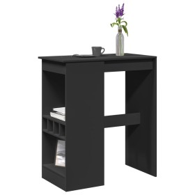 Tall table with black engineered wood shelves 90x47.5x103.5 cm by , Kitchen and dining tables - Ref: Foro24-854338, Price: 87...