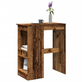 Tall table with aged wood shelves 90x47.5x103.5 cm by , Kitchen and dining tables - Ref: Foro24-854344, Price: 85,46 €, Disco...