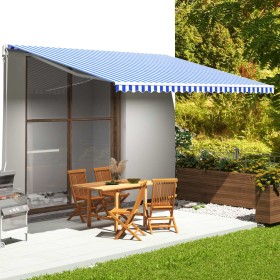 Replacement fabric for blue and white awning 5x3.5 m by vidaXL, Awnings - Ref: Foro24-311922, Price: 76,88 €, Discount: %