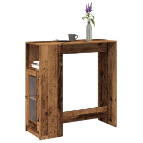 Tall table with aged wood shelves 101x40x103.5 cm by , Kitchen and dining tables - Ref: Foro24-854371, Price: 84,86 €, Discou...