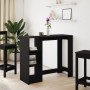 Bar table with black engineered wood shelf 124x46x103.5 cm by , Kitchen and dining tables - Ref: Foro24-854392, Price: 86,27 ...