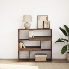 Brown oak shelving / room divider