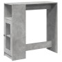 High bar table with gray wood and concrete shelves 101x40x103.5 cm by , Kitchen and dining tables - Ref: Foro24-854367, Price...