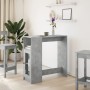 High bar table with gray wood and concrete shelves 101x40x103.5 cm by , Kitchen and dining tables - Ref: Foro24-854367, Price...