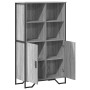 Tall gray Sonoma wood engineered dresser 79.5x35.5x137.5 cm by , Sideboards - Ref: Foro24-3295310, Price: 152,31 €, Discount: %