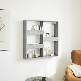 Engineered wood gray concrete wall cabinet 80x15x80 cm by , Shelves and shelves - Ref: Foro24-854547, Price: 44,81 €, Discoun...