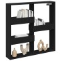 Engineered wood black wall cabinet 80x15x80 cm by , Shelves and shelves - Ref: Foro24-854545, Price: 45,98 €, Discount: %