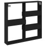 Engineered wood black wall cabinet 80x15x80 cm by , Shelves and shelves - Ref: Foro24-854545, Price: 45,98 €, Discount: %